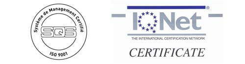Certifié ISO 9001 par l'agence IQnet